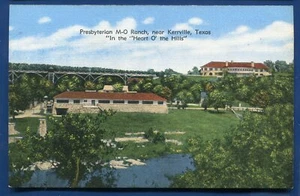 Kerrville Texas tx Presbyterian M-O Ranch Heart O the Hills linen postcard B384a - Picture 1 of 2