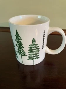 Starbucks Pine Tree Design 12 Fl oz Coffee Tea Ceramic Mug Cup Christmas - Picture 1 of 4