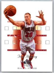 2001-02 SP AUTHENTIC BASKETBALL 11 FRED HOIBERG BULLS - Picture 1 of 2