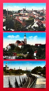 3 x AK KAMENZ 1916/19 Stadtansicht mit Hauptkirche und Dammpromenade  ( 112854 - Bild 1 von 2