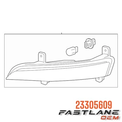 Chevrolet Traverse 2013-2017 luz de estacionamiento y señal de giro derecha nueva OEM 23305609 Foto 1 de 4