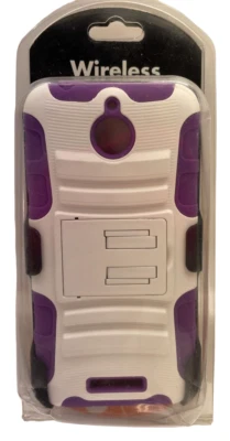 Sonne Holster Case with Kickstand for HTC Desire 510, White/Purple - Image 1 of 4