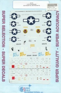 1/72 SuperScale Decals P-47D Thunderbolt 56th 318th FG 72-775 - Picture 1 of 1