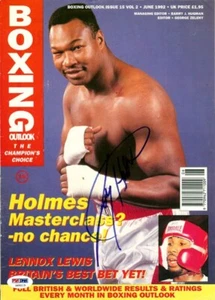 Larry Holmes Autographed Signed Boxing Outlook Magazine Cover PSA/DNA #S49113 - Picture 1 of 2