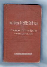 Terrific Rare Northern Pacific Railway Transportation Rules Booklet 1926
