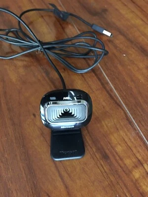 Подлинная широкоэкранная веб-камера Microsoft Lifecam HD-3000 USB модель 1492 редко использовалась - Изображение 1 из 3