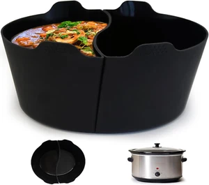 Silicone Crock Pot Liners,Slow Cooker Liners,8 Quart Oval Reusable Crock Pot Div - Picture 1 of 12