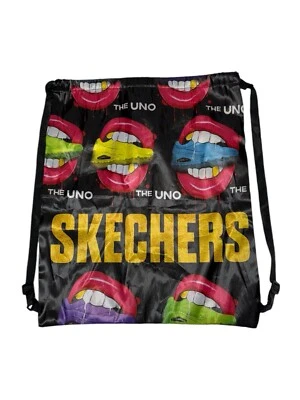 Skechers Shoes The Uno Mouth Teeth Nylon Backpack Tote Knapsack Bag - Image 1 of 4