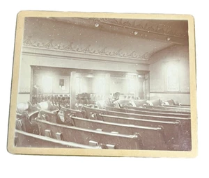 Chatfield MN Antique Cabinet Card Church Interior Presbyterian A.A. Houghton - Imagen 1 de 6