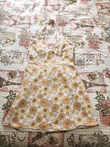 Hollister Women's halter Floral Mini dress fully lined Size L - Picture 1 of 11