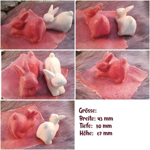 Handgemachte Latexgießform Gießform Betongießform für Beton Hase Häschen (043) - Picture 1 of 7