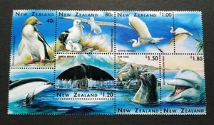 1996 New Zealand Wildlife - Birds Heron Whale Dolphin Seal Penguin 6v Stamps MNH - Picture 1 of 2