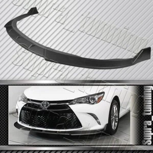 STP-Style For 2015-2017 Toyota Camry Matt Black Front Bumper Body Spoiler Lip - Picture 1 of 6