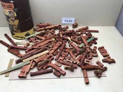 Vintage Lincoln Logs #891, Playskool Can, Wood Log No Lid - Image 1 of 4