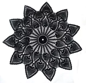 Tovaglia in pizzo fiori di ananas 30 pollici all'uncinetto sottobicchieri rotondi tovagliette doily - Foto 1 di 14