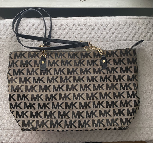 Borsa a tracolla Michael Kors Jet Set Chain MK Signature Jacquard Tote Bag