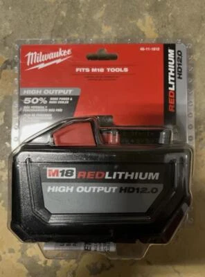 Paquete de 1 para batería Milwaukee 48-11-1812 M18 RedLithium High Output HD 12.0 NUEVO Foto 1 de 3
