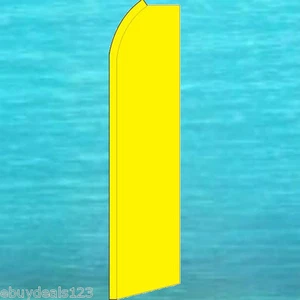 SOLID YELLOW FLUTTER FLAG Feather Swooper Banner Advertising Promotional Events - Picture 1 of 4