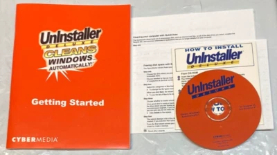 CYBER MEDIA Uninstaller Deluxe Cleans Windows Automatically, 62 Pg. Book, CD-ROM - Image 1 of 4
