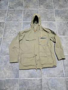 Adidas Mens Jacket XL Green GSG9 Military Hooded Parka Casuals Liam Utility - Picture 1 of 7
