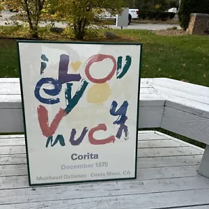 1978 Corita Kent-I Love You Very Much Poster-Muirhead Galleries-Costa Mesa, CA - Picture 1 of 10