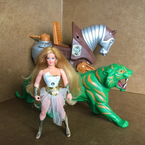 Vtg He Man She Ra Battlecat Stridor Masters Of The Universe Motu Action Figures Cover