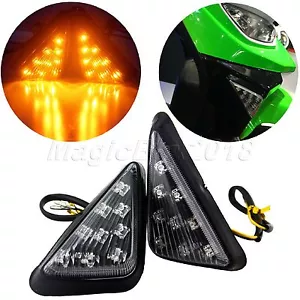 2x 10mm Bolt Motorcycle Amber LED Turn Signal Indicator Blinker Lights Universal - Picture 1 of 4