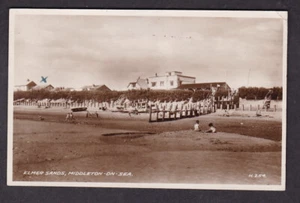 Sussex Bognor MIDDLETON-on-SEA Elmer Sands used 1946 real photo postcard RPPPC - Picture 1 of 2