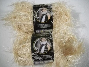 Fun Fur Lion Brand Hilo Champagne 1.75 OZ Lote de 2 madejas B - Imagen 1 de 3