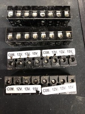 4-  8-POSITION HD 20A WIRE CONNECOR SCREW BARRIER TERMINAL STRIP BLOCKS - Image 1 of 4