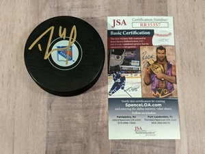 JSA Rick Nash Firmado Puck Certificado de Autenticidad New York Rangers Chaquetas Azules Bruins Canadá B - Imagen 1 de 3