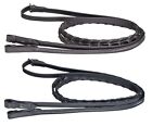 English Bridle Reins - X-Long 60 Inches - Raised Leather - Black or Havana Brown