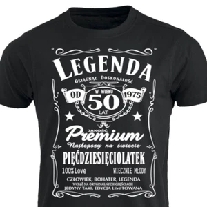 Camiseta polaca 50 lat urodziny 1975 smieszna koszulka Prezent Dla Mezczyzn PL - Imagen 1 de 20