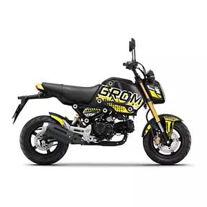 Yellow Dotted Vinyl Graphics Wrap Stickers For Honda GROM MSX125 21 22 23 - Picture 1 of 4