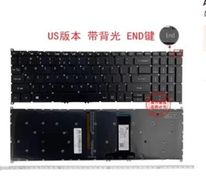 US Tastatur mit Hintergrundbeleuchtung für Acer Spin 5 SP515-51N GN Nitro NP515-51 N17W1 schwarz - Bild 1 von 1