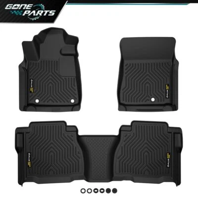 TPE Floor Mats Fit For 2007-2011 Toyota Tundra Double Cab / CrewMax All-Weather - Изображение 1 из 4