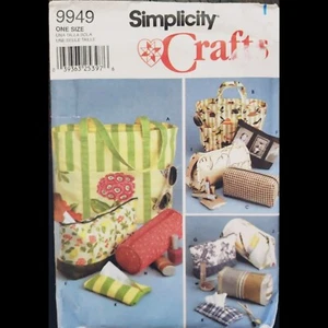 Simplicity Crafts Pattern #9949 Make Up & Travel Bags in Asst Sizes UNCUT - Picture 1 of 4