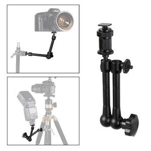 Articulating Magic Arm 11" Camera DSLR Hot Shoe 1/4" Screw Ball Head Flash Mount - Picture 1 of 9