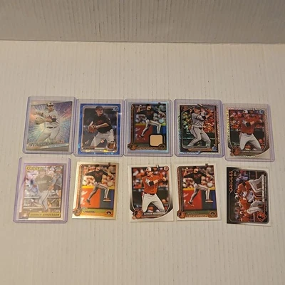 Gunnar Henderson 10 Card Lot- Topps/ Bowman/Chrome- Bat/Insert/Base- Orioles - Image 1 of 4
