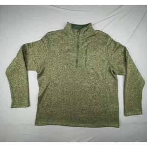 Woolrich XL Herren grün 1/4 Zip Pullover Sweater meliert Outdoor Wandern warm - Bild 1 von 6