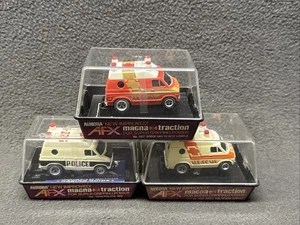 Aurora AFX Dodge Van Rescue Police Van Original Banded NOS No. 1937 & 1946 1976 - Picture 1 of 15