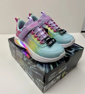 Skechers S-Lights Rainbow Cruisers 303721L/LVMT Girls Size 13.5 (Kids) New - Picture 1 of 11