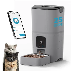 Automatic Cat Feeder Upgrade, WiFi Pet Feeder with APP Control for Remote Fee... - Foto 1 di 7