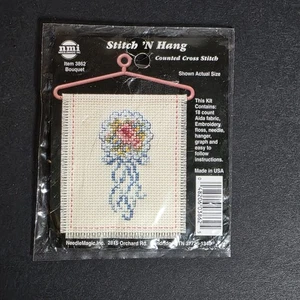 Vintage Stitch 'N Hang BOUQUET Kreuzstich Set #3862 Neu in OVP - Bild 1 von 6