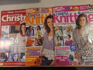 Simply Knitting Magazine UK October 2010 Issue #'s 66, 72 & Christmas - Foto 1 di 4