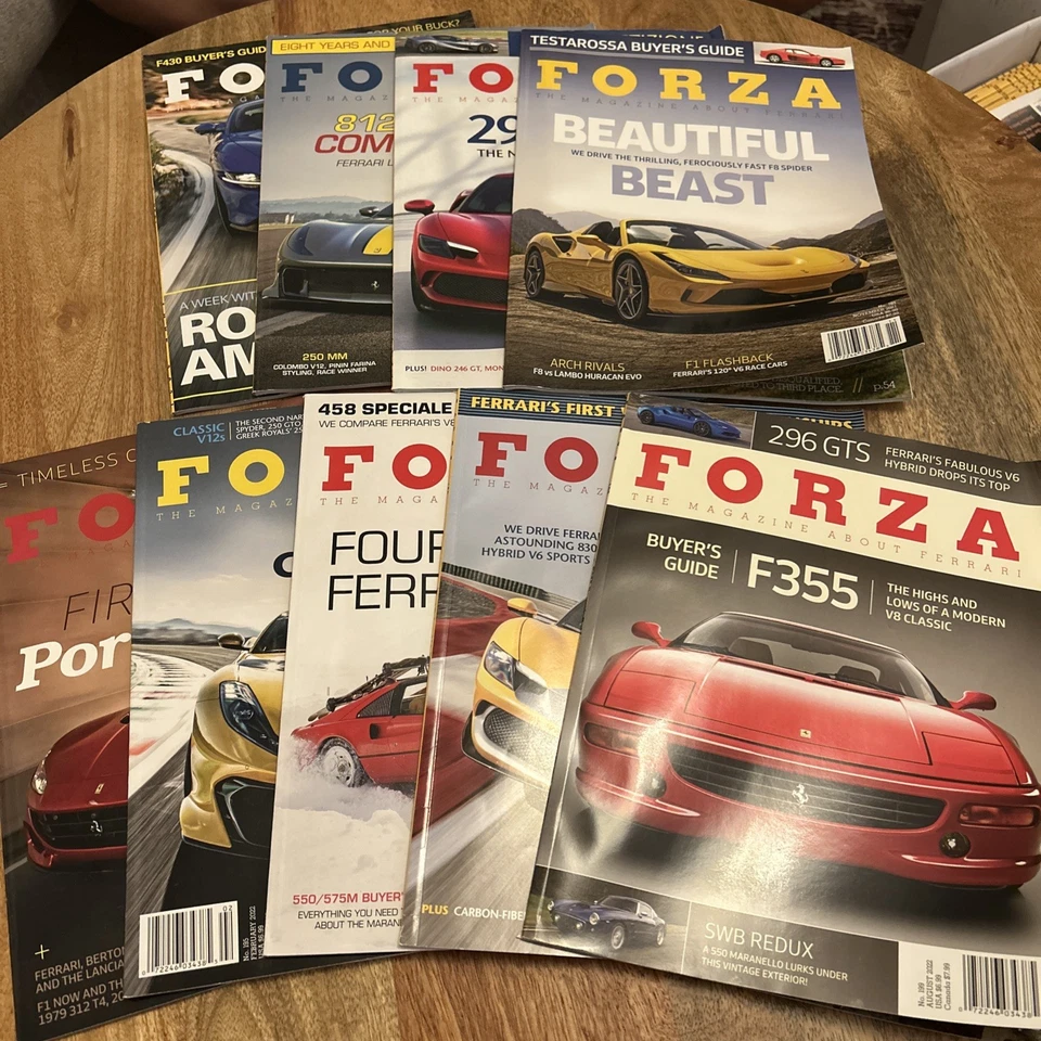 Lote De Colección 9x Revista Forza Ferrari 2021 - Agosto 2022 #190-#195, #197-#199 Foto 1 de 1