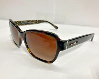 Gafas de sol Coach 550713 de plástico tortuga oscuro lentes degradadas marrones (MB 1) Foto 1 de 4