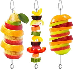 Edelstahl Futterspender Spieß für Papageien & Großsittiche – 3 Stück - Bild 1 von 7