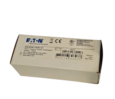 NIB EATON E59-M18C116D01-D1 PROXIMITY SWITCH TUBULAR 6-48VDC, 300mA - Image 1 of 4