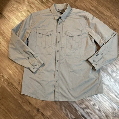 5.11 Tactical Stryke Shirt Mens XL Gray Flex Tac Mechanical Stretch Ripstop - Image 1 of 4